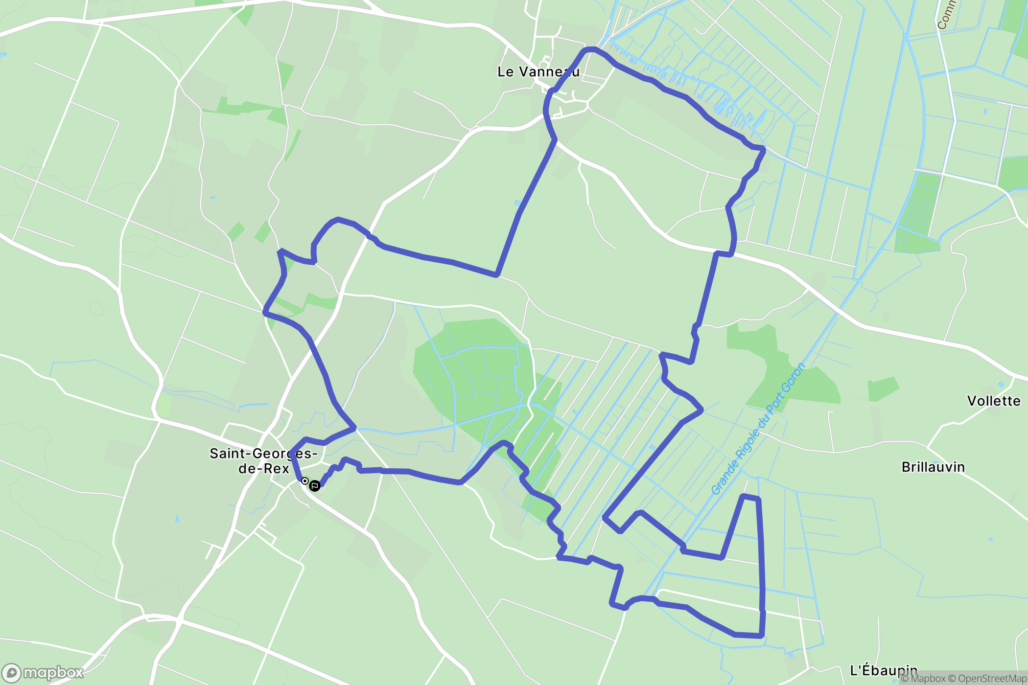 Saint-Georges-de-Rex : carte du parcours de randonnée - France