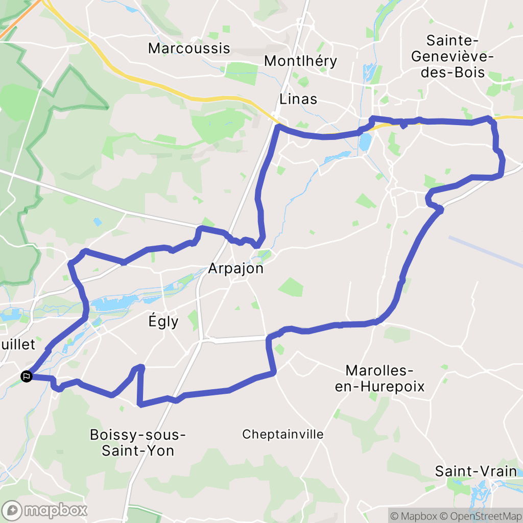 Breuillet : carte du parcours de randonnée - France