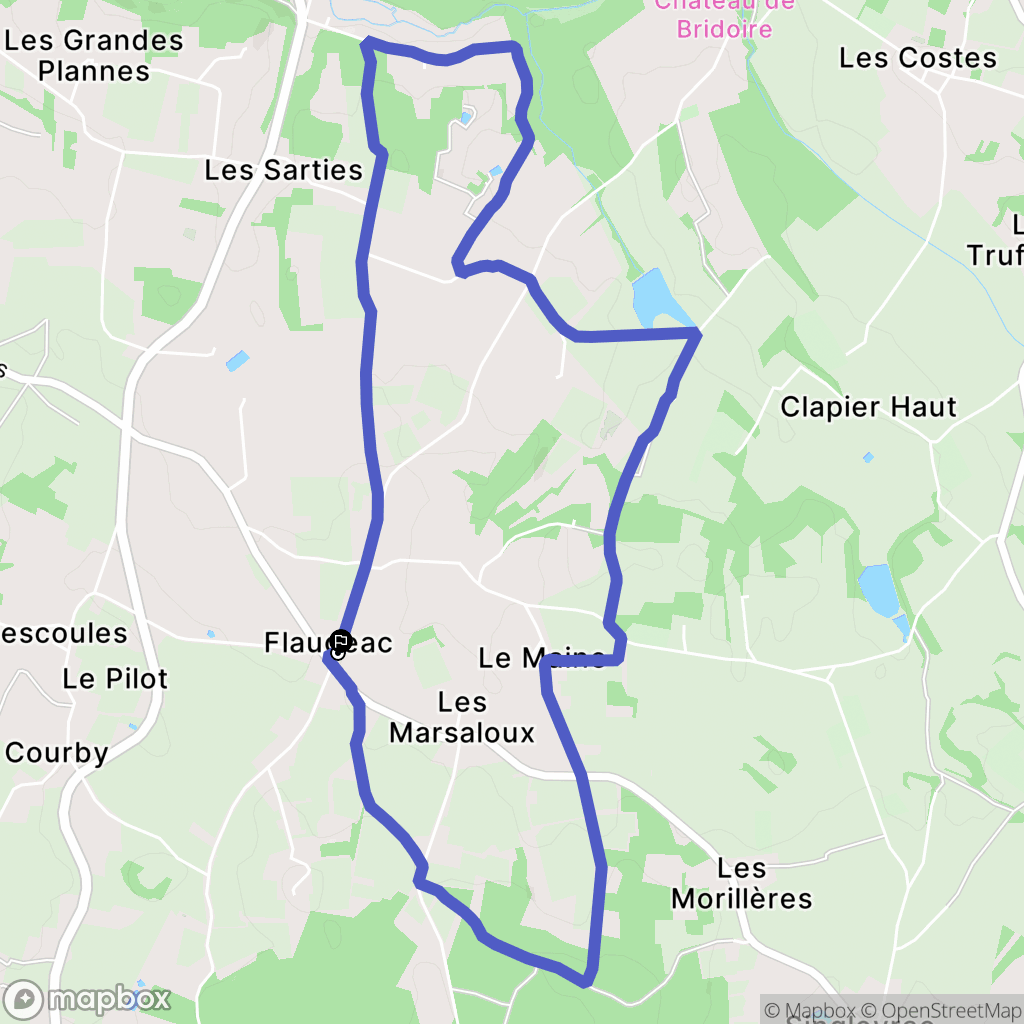 Sigoulès-et-Flaugeac : carte du parcours de randonnée - France