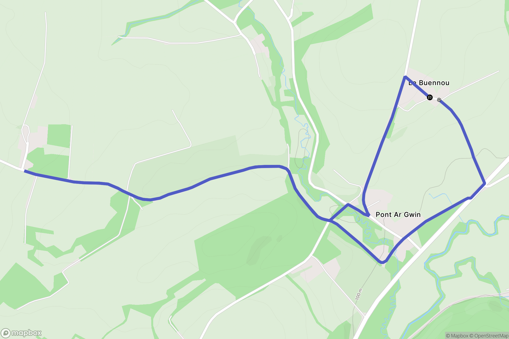 Carnoët : carte du parcours de randonnée - France