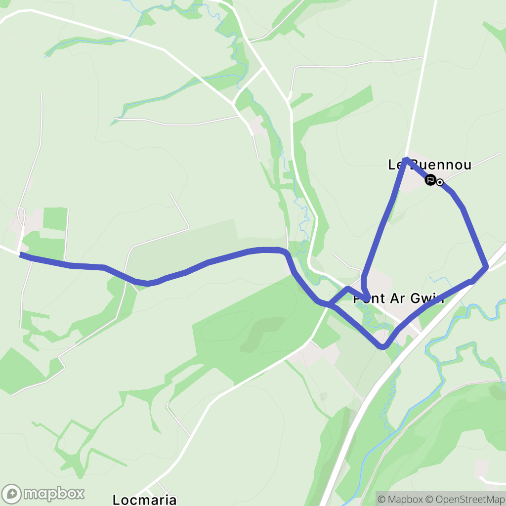 Carnoët : carte du parcours de randonnée - France
