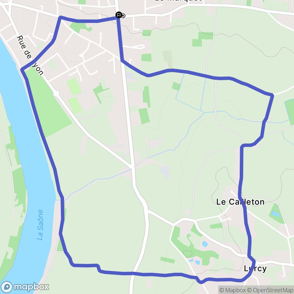 Francheleins : carte du parcours de randonnée - France