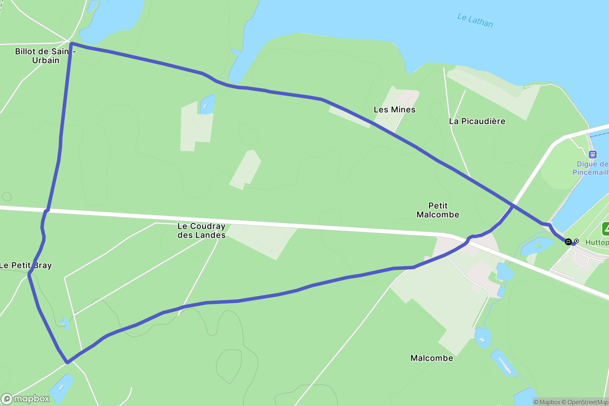 Rillé : carte du parcours de randonnée - France