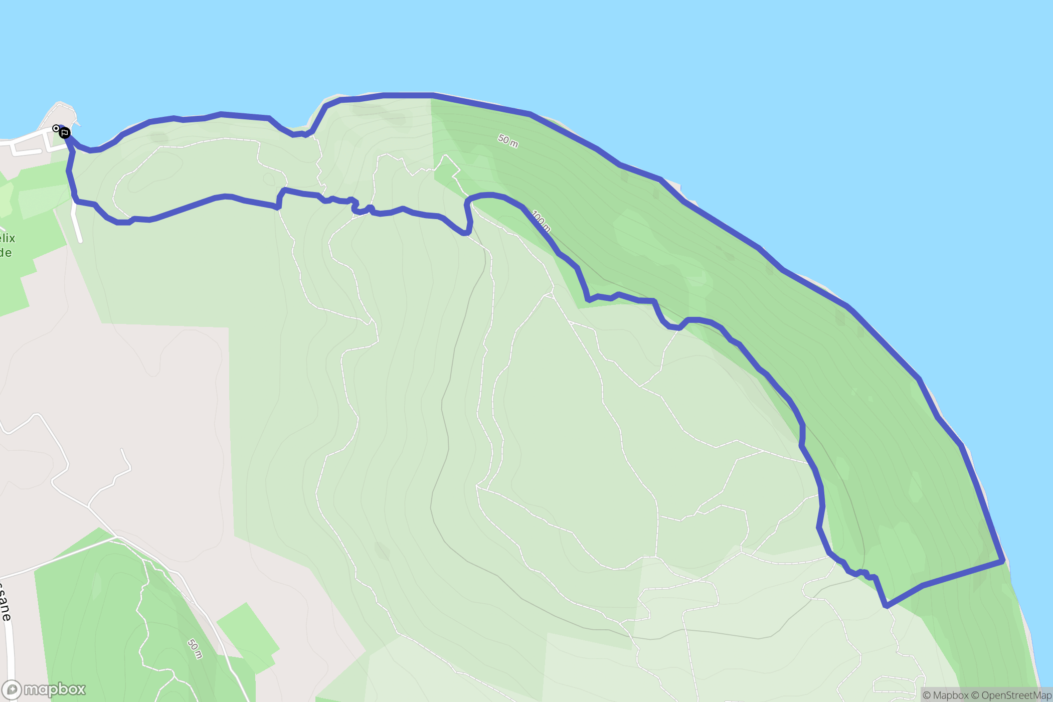 Saint-Mitre-les-Remparts : carte du parcours de randonnée - France