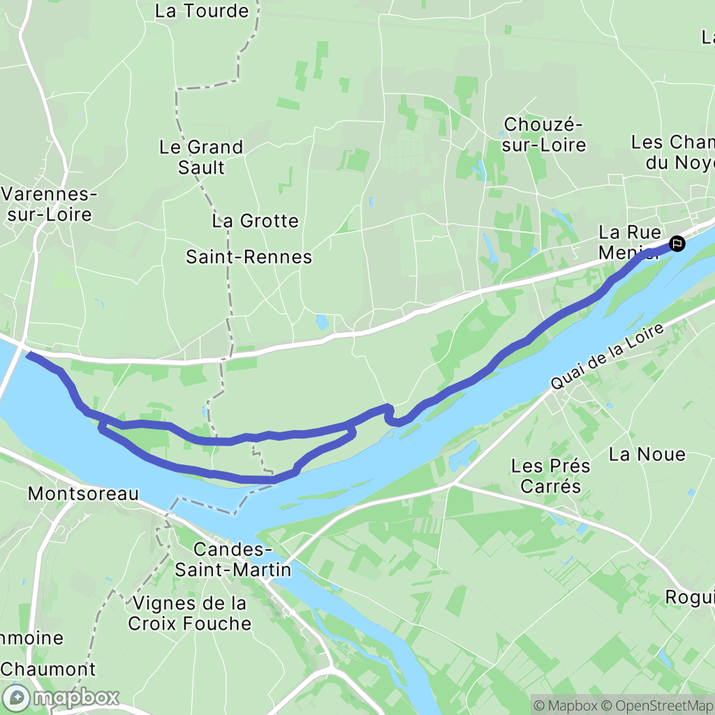 Chouzé-sur-Loire : carte du parcours de randonnée - France