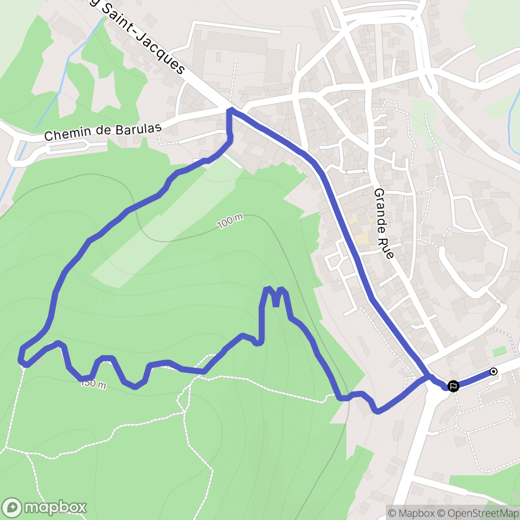Viviers : carte du parcours de randonnée - France