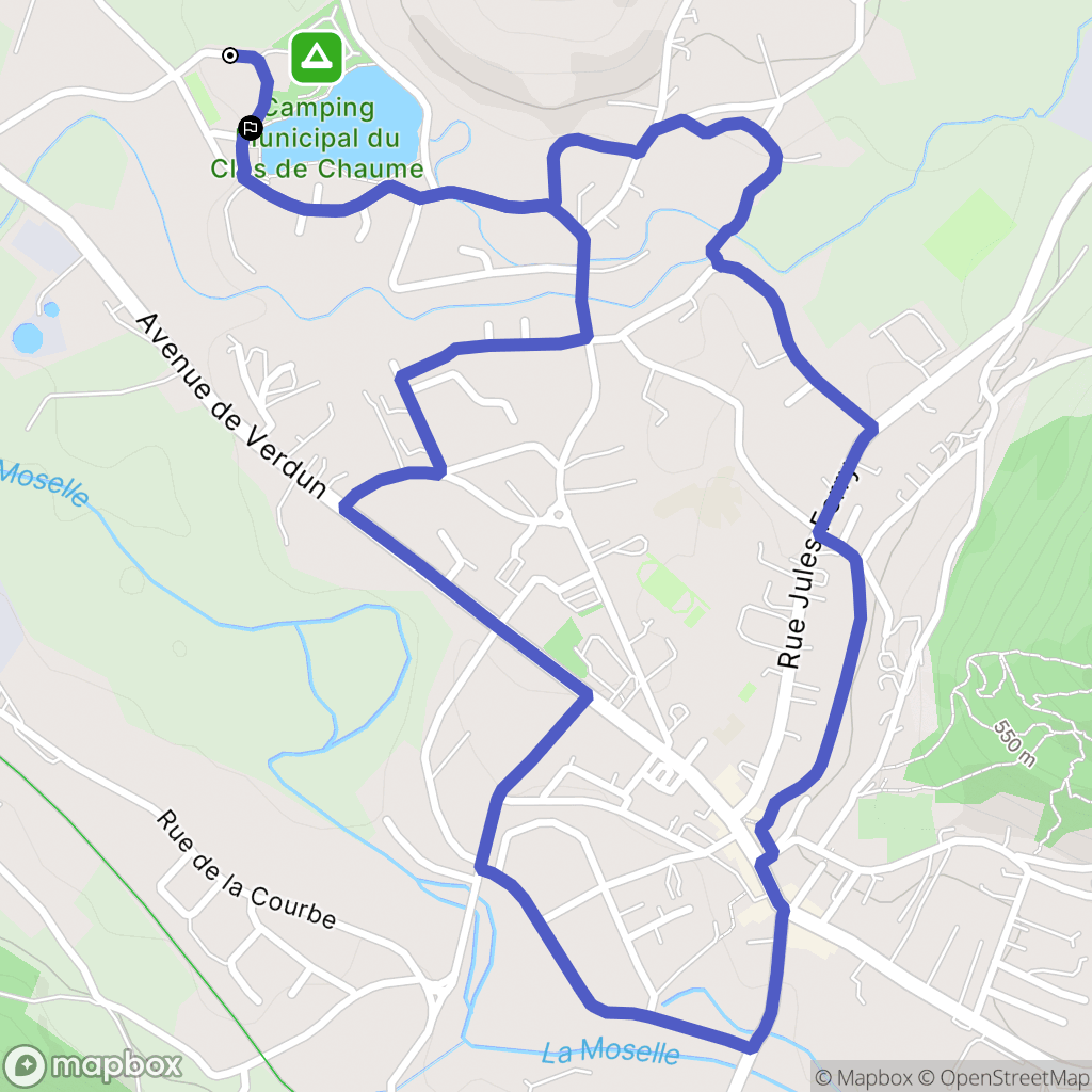 Le Thillot : carte du parcours de randonnée - France