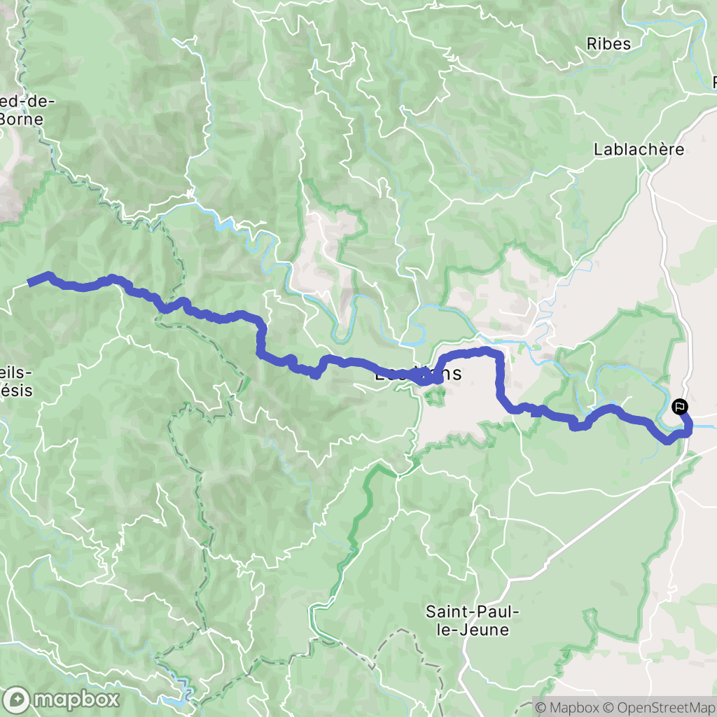 Chandolas : carte du parcours de randonnée - France