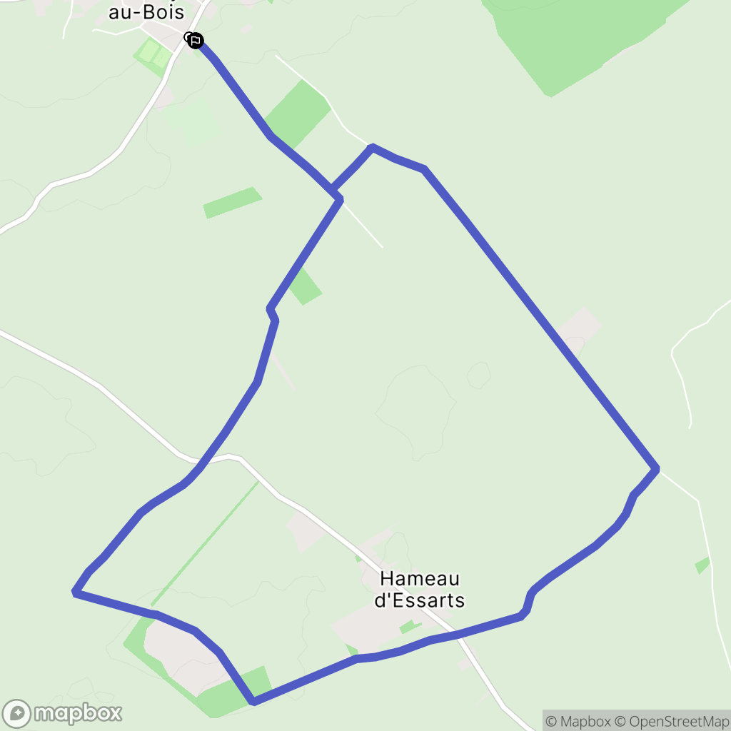 Monchy-au-Bois : carte du parcours de randonnée - France