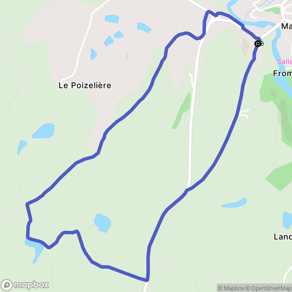 Les Epesses : carte du parcours de randonnée - France