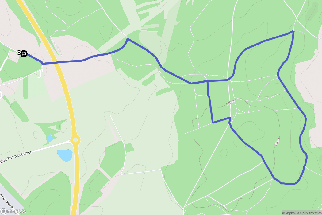 Yutz : carte du parcours de randonnée - France