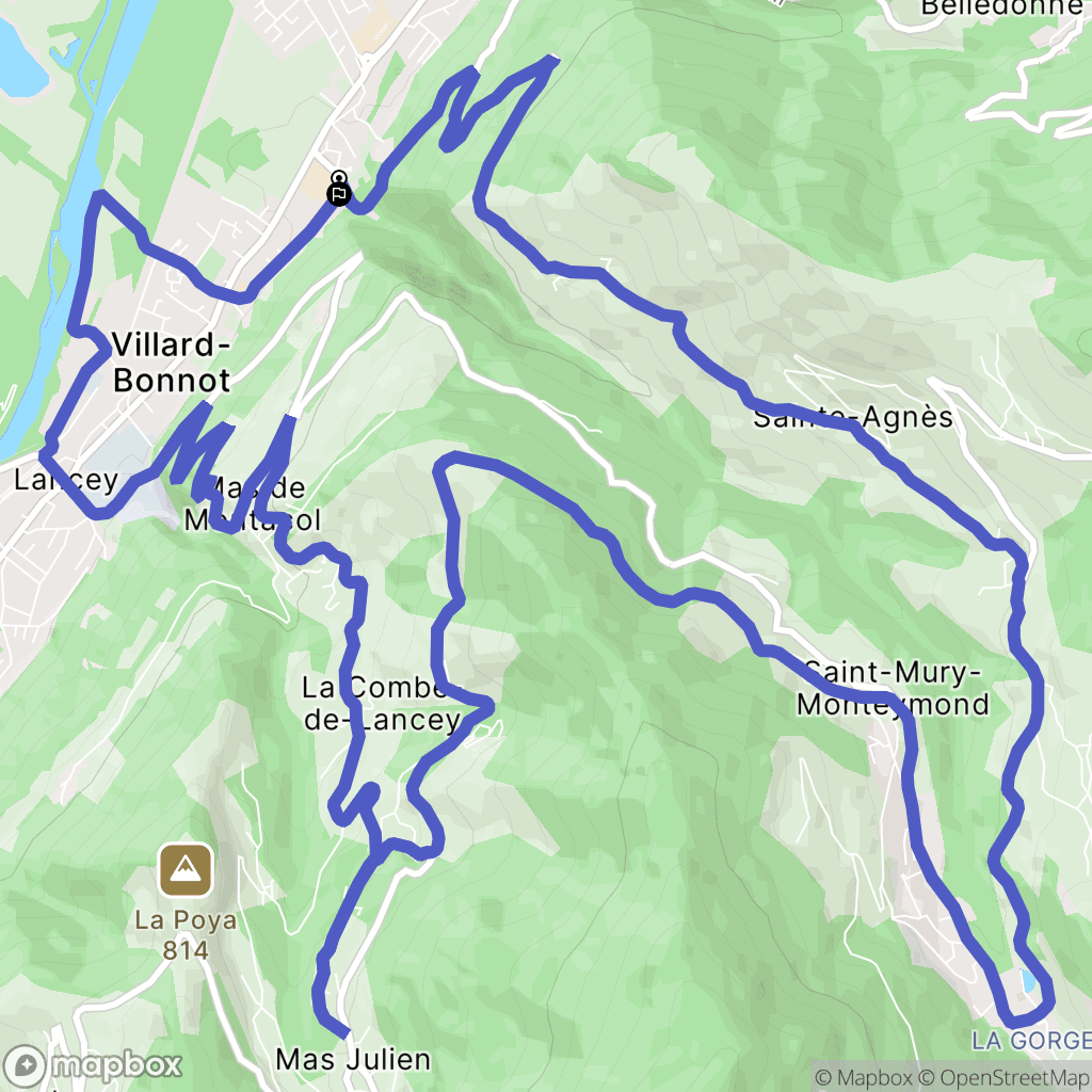 Villard-Bonnot : carte du parcours de randonnée - France