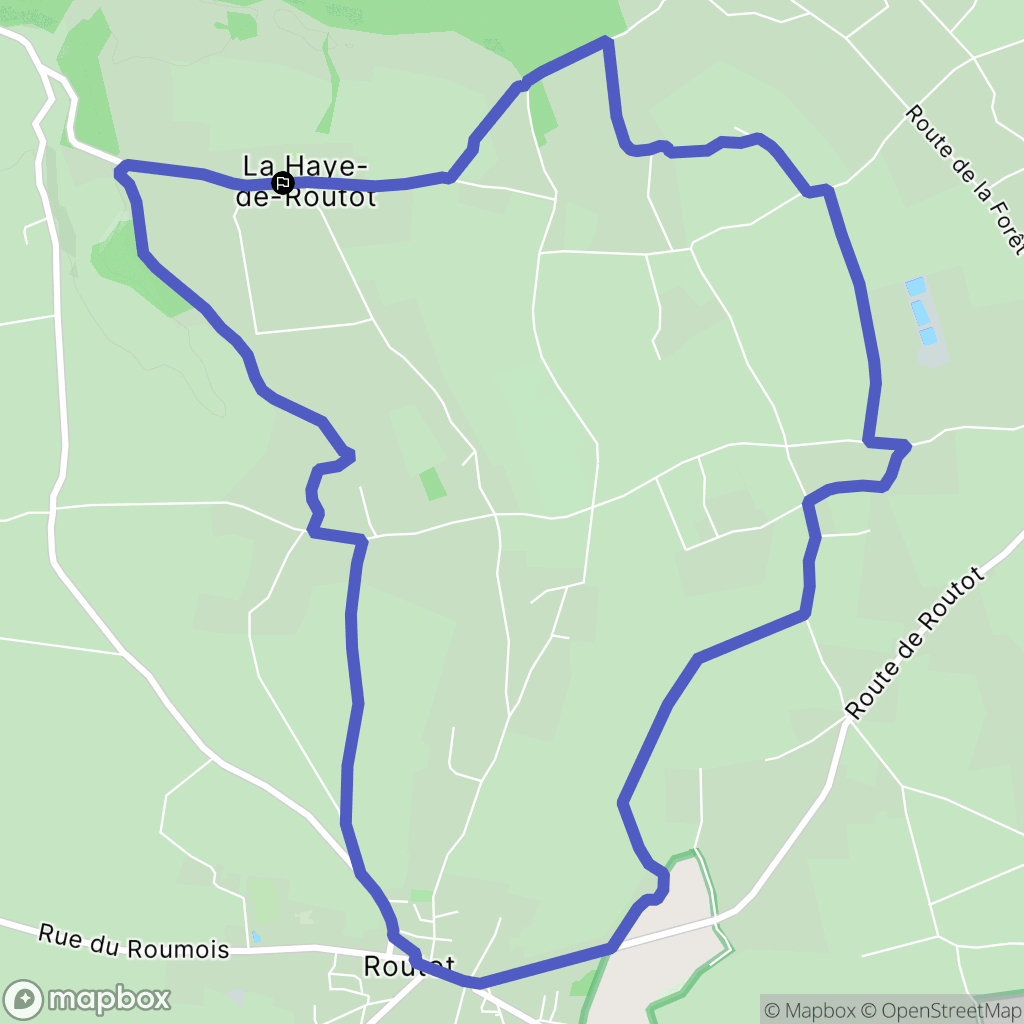 La Haye-de-Routot : carte du parcours de randonnée - France