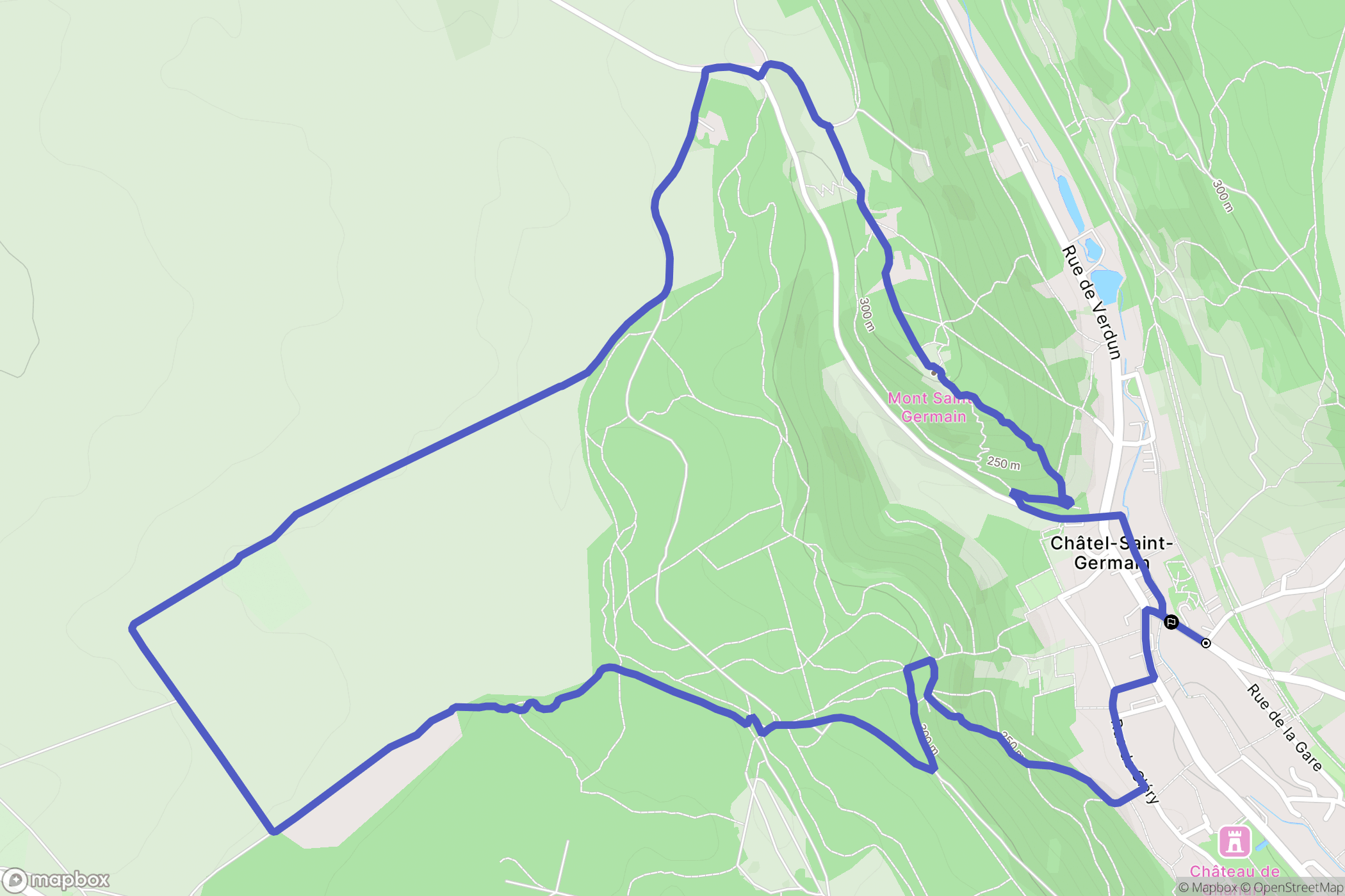 Châtel-Saint-Germain : carte du parcours de randonnée - France