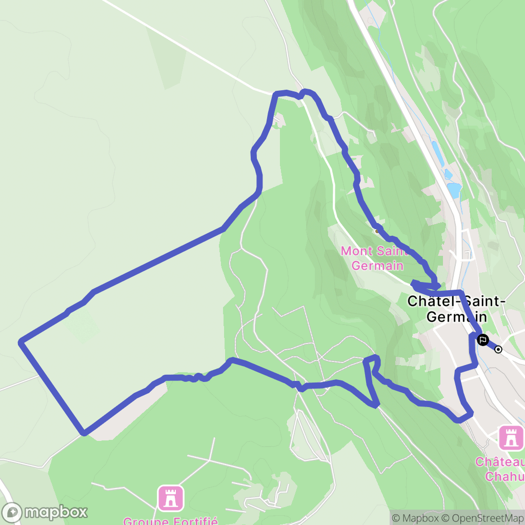 Châtel-Saint-Germain : carte du parcours de randonnée - France
