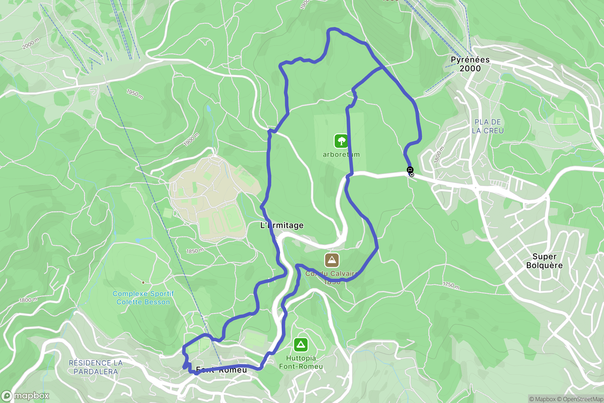 Bolquère: routekaart voor buitenactiviteiten - France