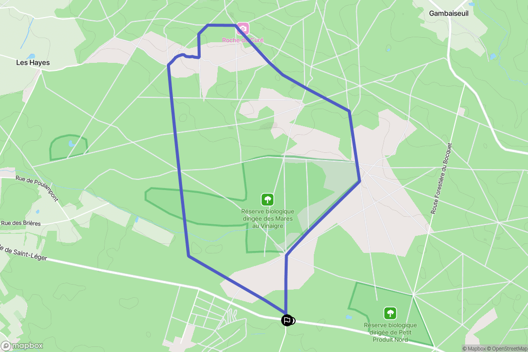 Saint-Léger-en-Yvelines : carte du parcours de randonnée - France