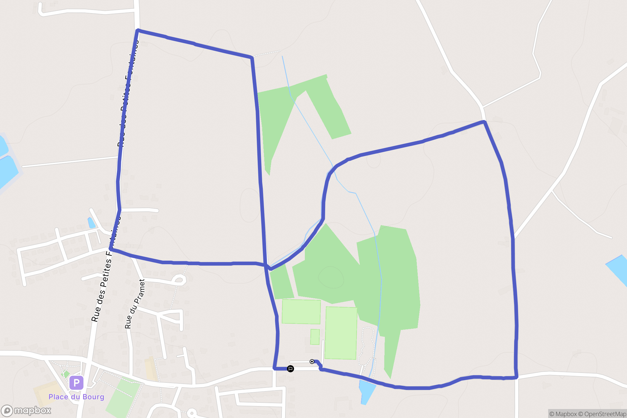 Lamballe-Armor : carte du parcours de randonnée - France