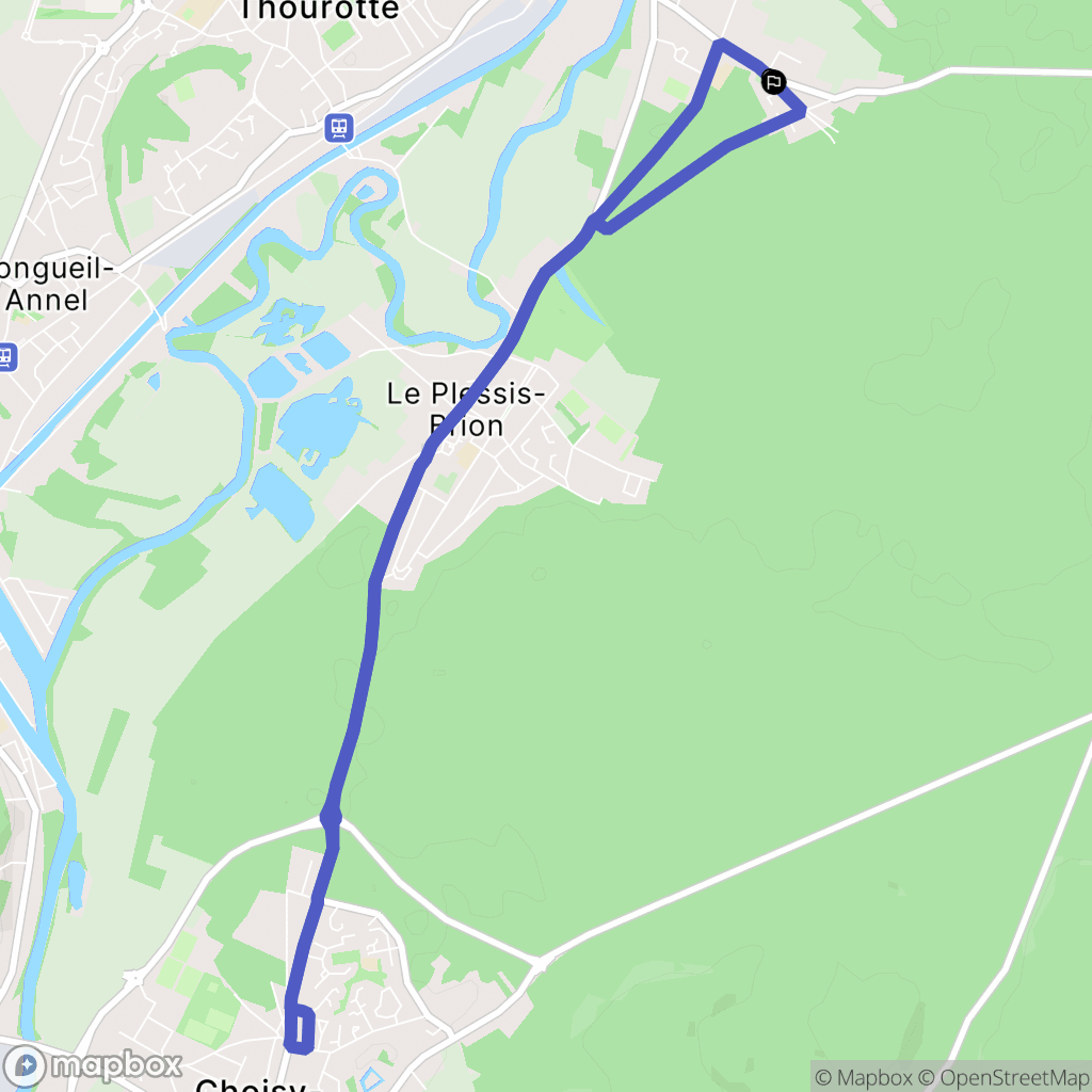 Montmacq : carte du parcours de randonnée - France