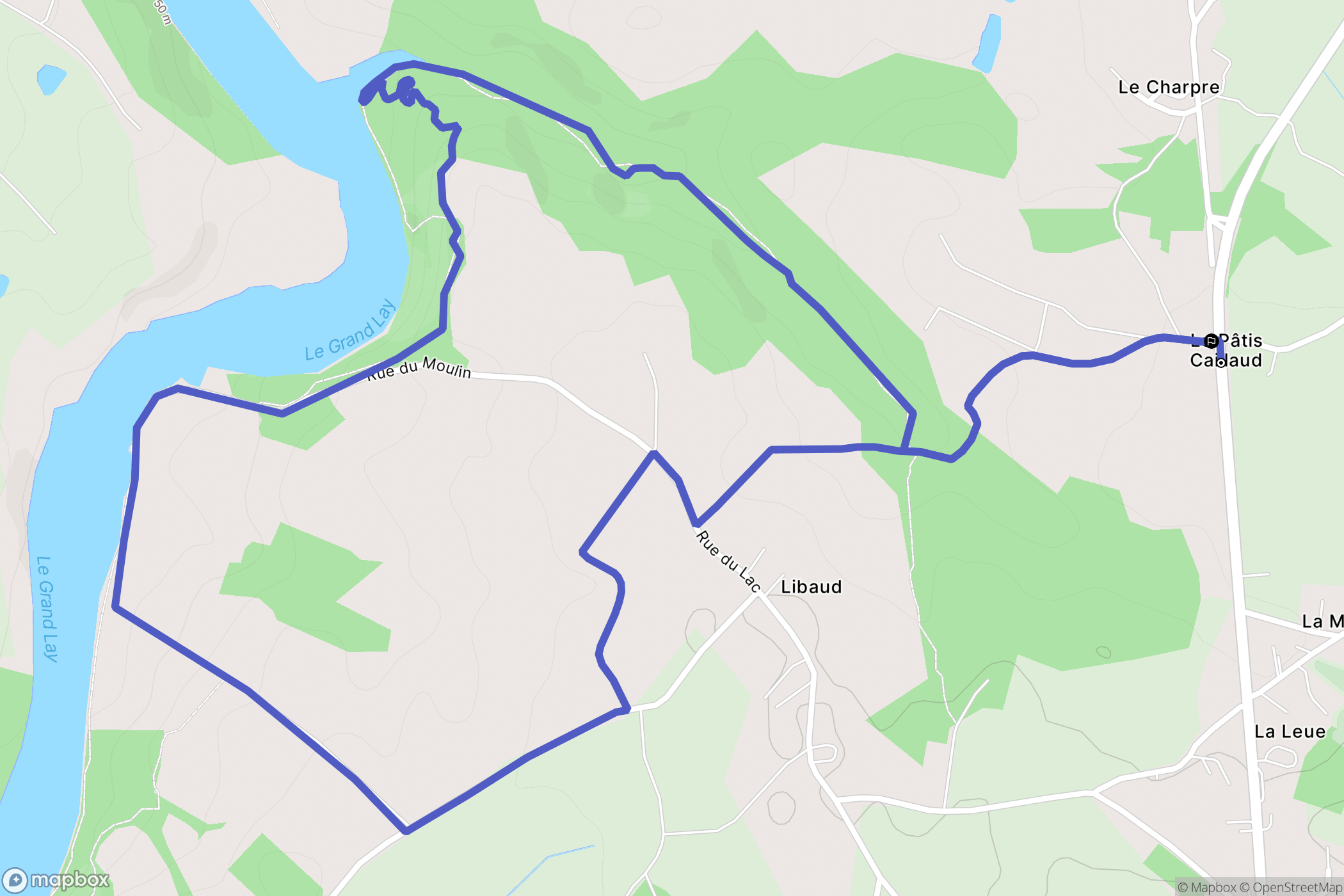 Chantonnay : carte du parcours de randonnée - France
