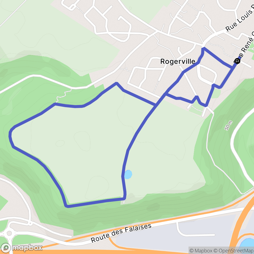 Rogerville : carte du parcours de randonnée - France