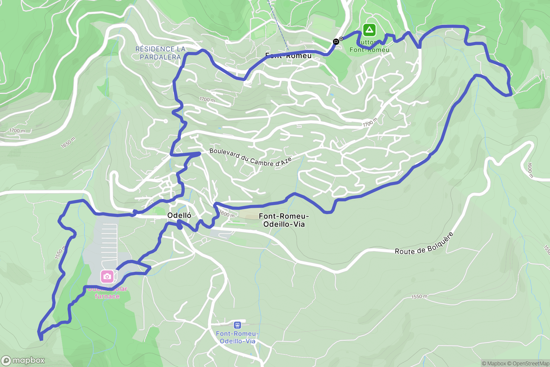 Font-Romeu-Odeillo-Via: routekaart voor buitenactiviteiten - France