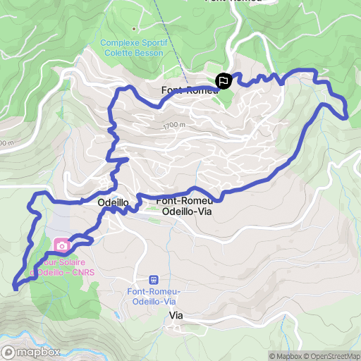 Font-Romeu-Odeillo-Via: routekaart voor buitenactiviteiten - France
