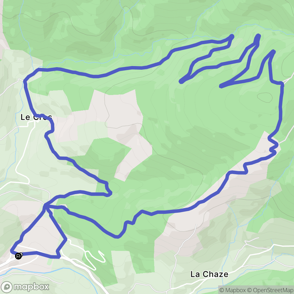 Saint-Étienne-de-Lugdarès : carte du parcours de randonnée - France