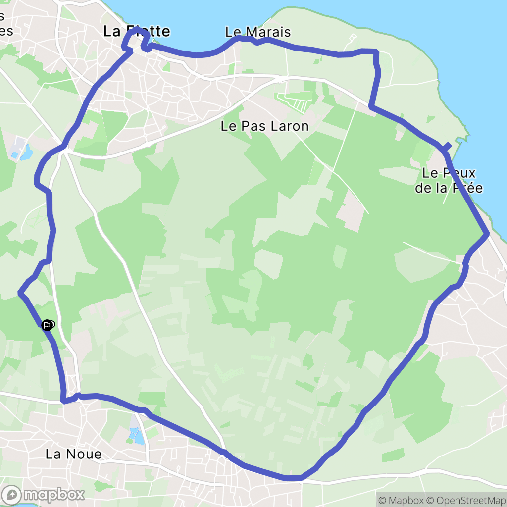 Sainte-Marie-de-Ré : carte du parcours de randonnée - France