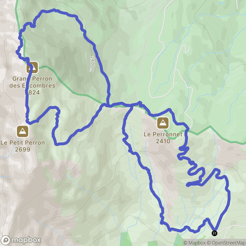 Saint-Martin-de-la-Porte : carte du parcours de randonnée - France