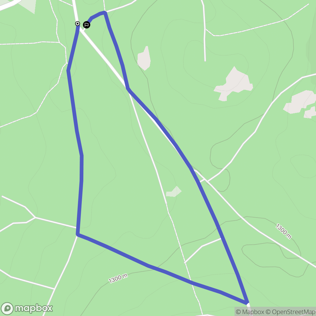 Queyrières : carte du parcours de randonnée - France