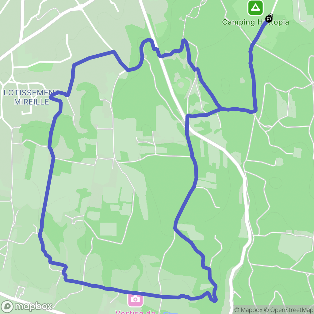 Fontvieille : carte du parcours de randonnée - France