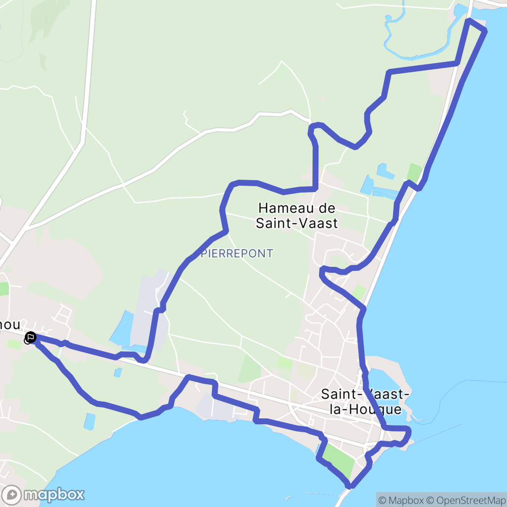 Quettehou : carte du parcours de randonnée - France