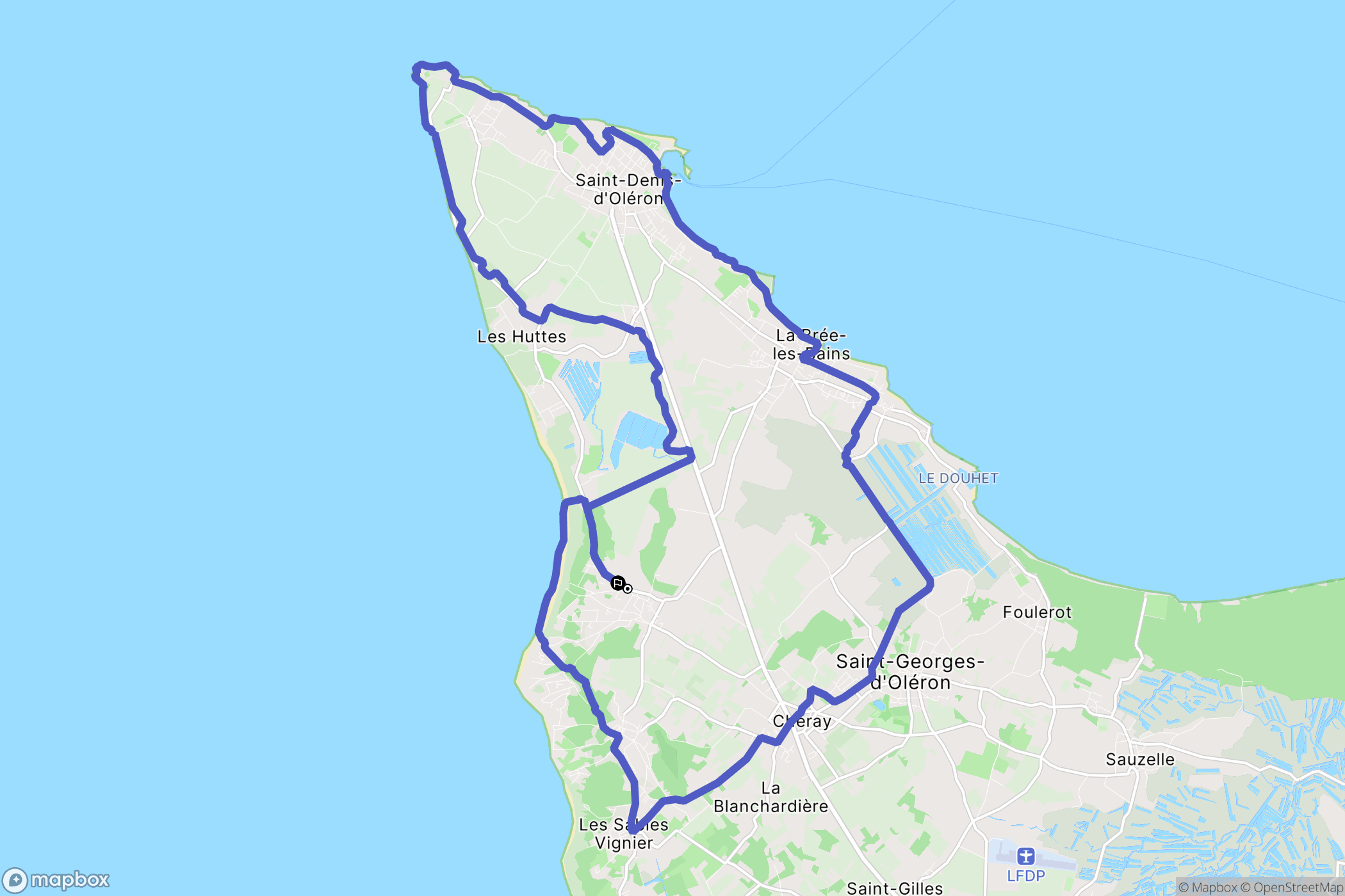Saint-Georges-d'Oléron : carte du parcours de randonnée - France