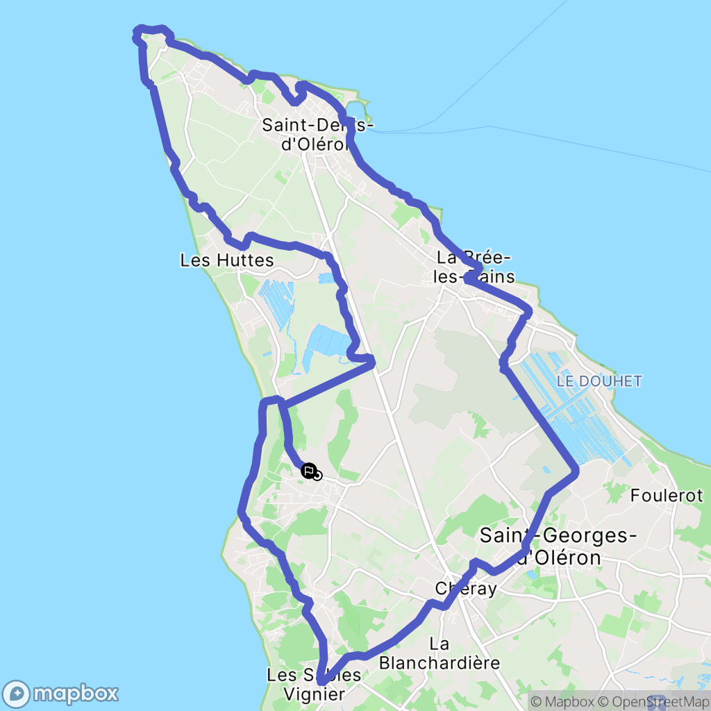 Saint-Georges-d'Oléron : carte du parcours de randonnée - France