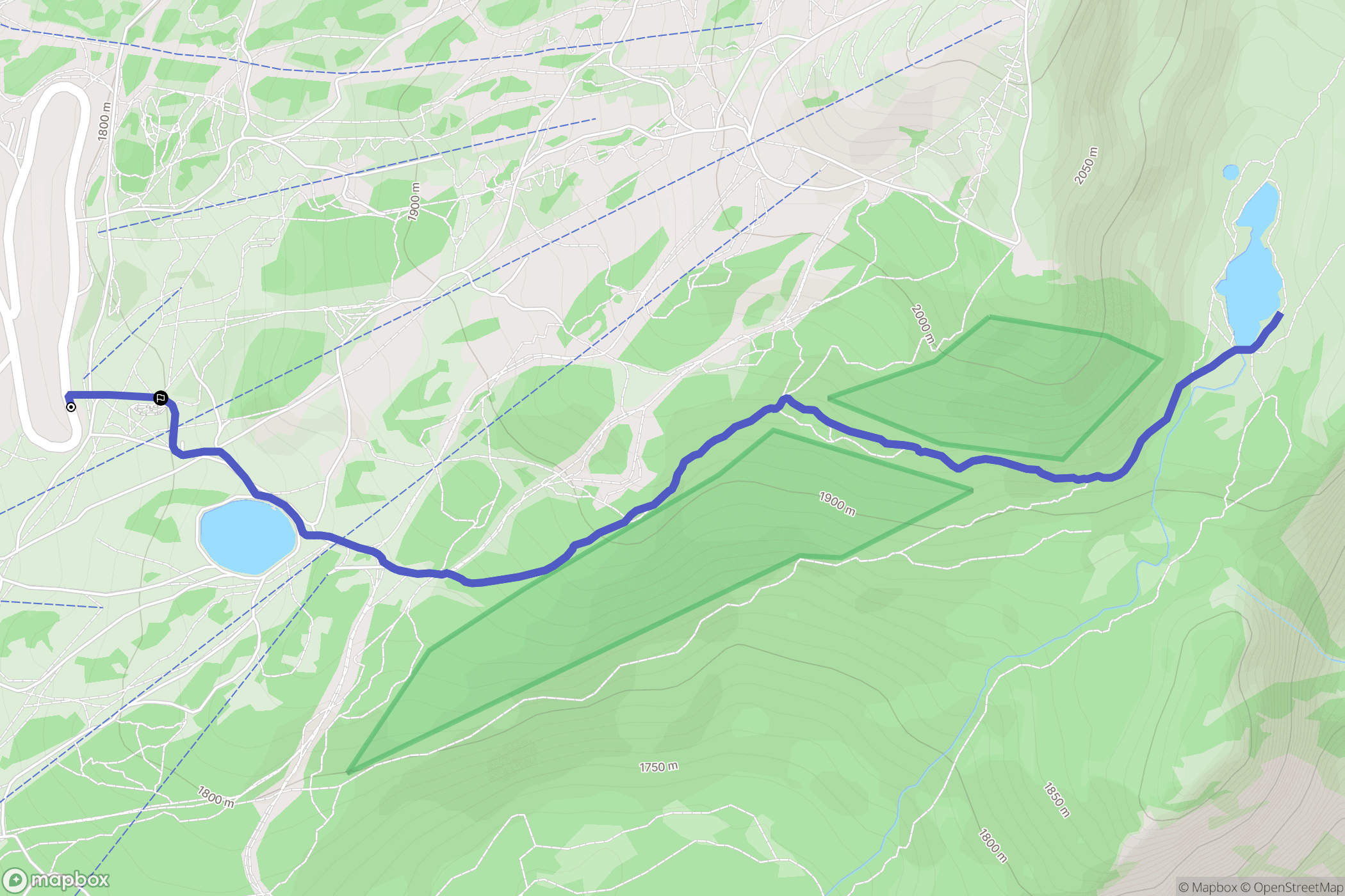 Chamrousse : carte du parcours de randonnée - France