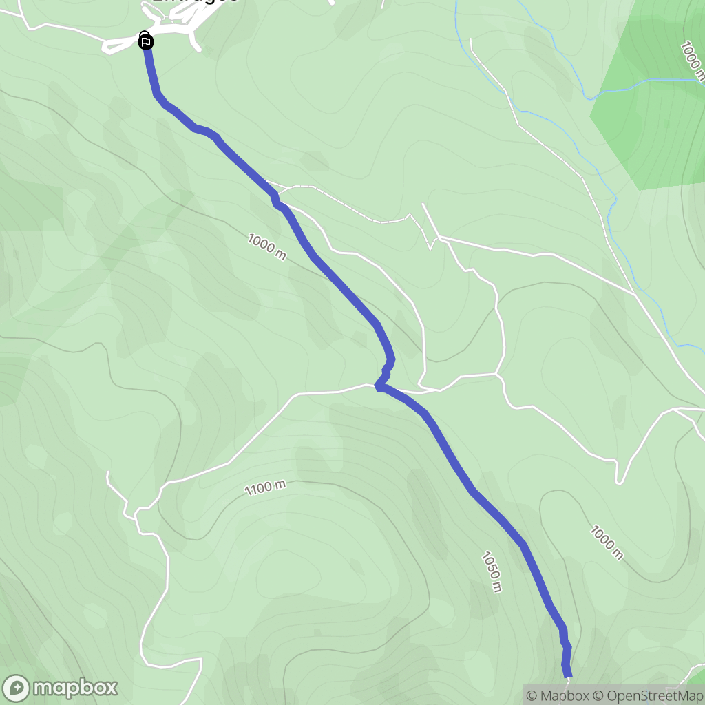 Entrages : carte du parcours de randonnée - France