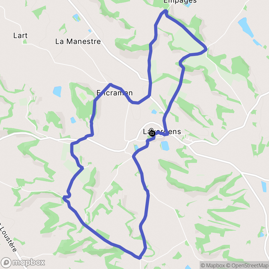 Lavardens : carte du parcours de randonnée - France