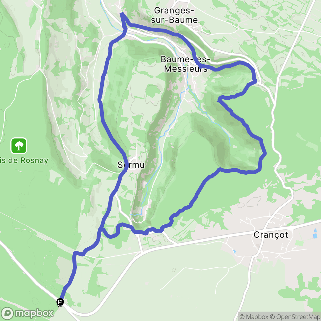 Perrigny : carte du parcours de randonnée - France