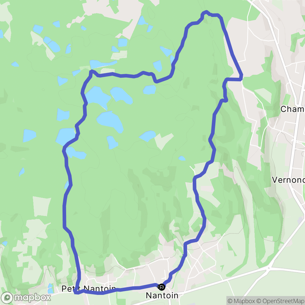 Porte-des-Bonnevaux : carte du parcours de randonnée - France