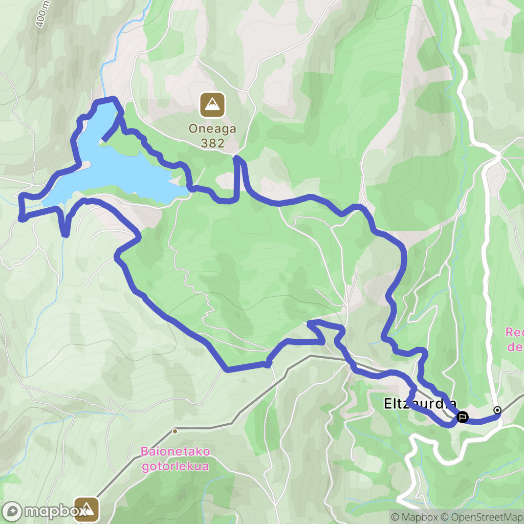 Urrugne : carte du parcours de randonnée - France