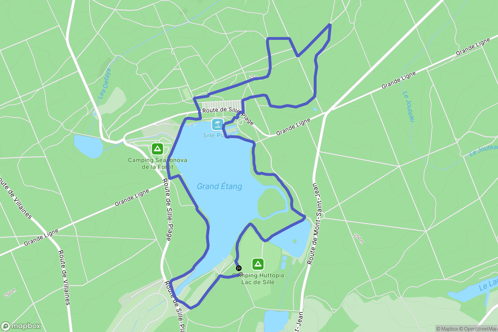 Sillé-le-Guillaume : carte du parcours de randonnée - France