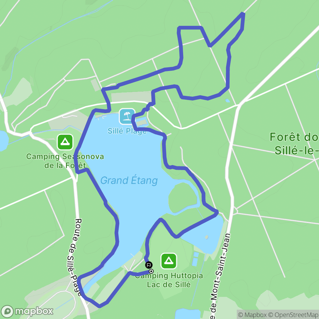Sillé-le-Guillaume : carte du parcours de randonnée - France