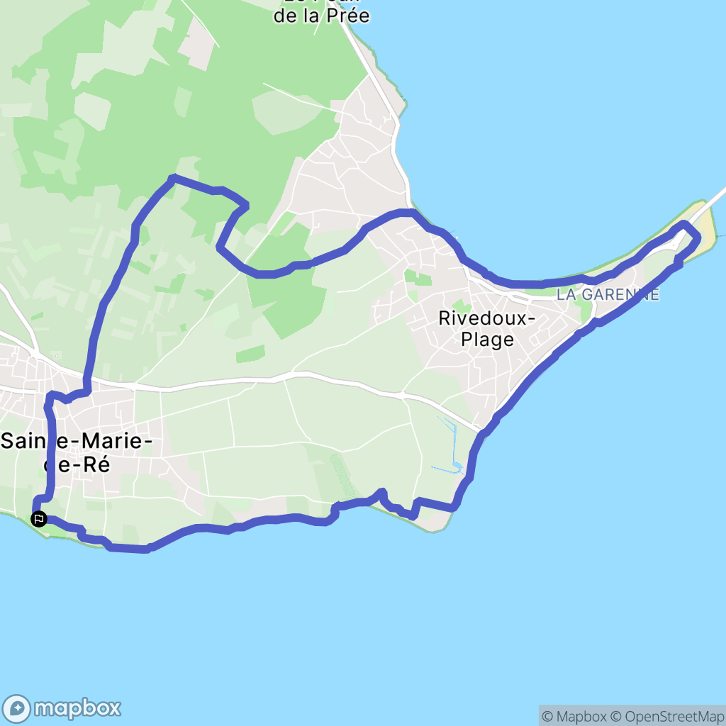 Sainte-Marie-de-Ré : carte du parcours de randonnée - France