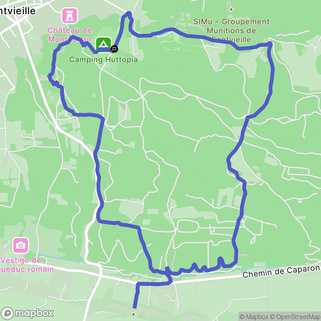 Fontvieille : carte du parcours de randonnée - France