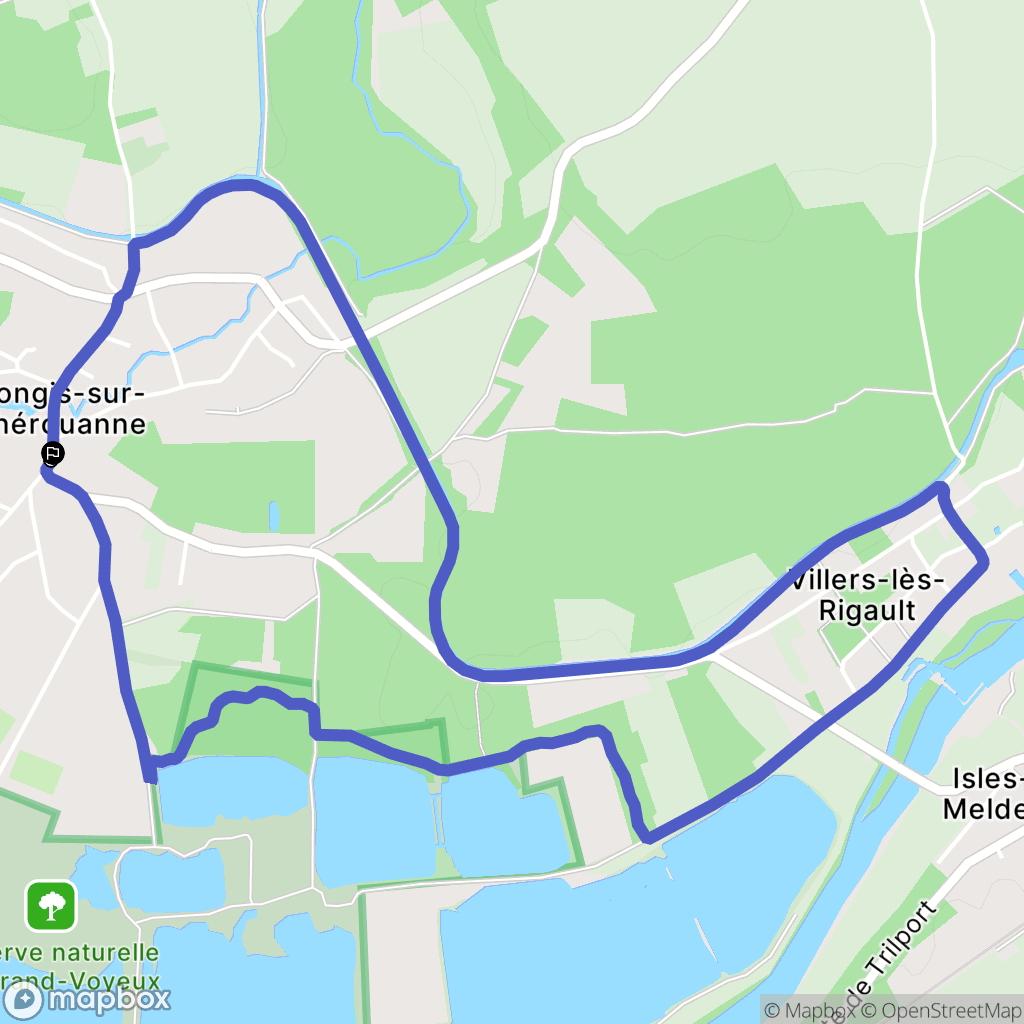 Congis sur Thérouanne : carte du parcours de randonnée - France
