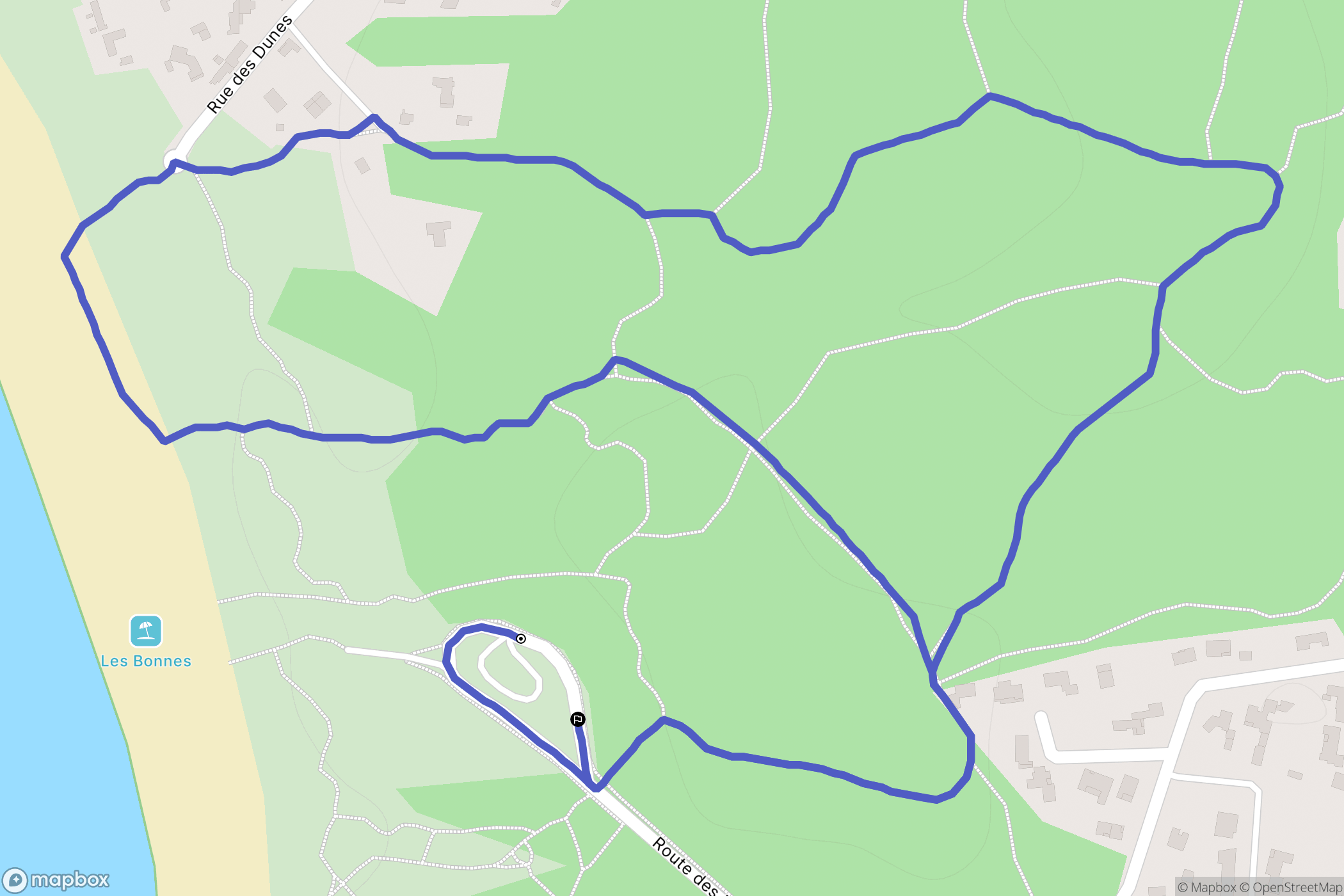 Saint-Georges-d'Oléron : carte du parcours de randonnée - France