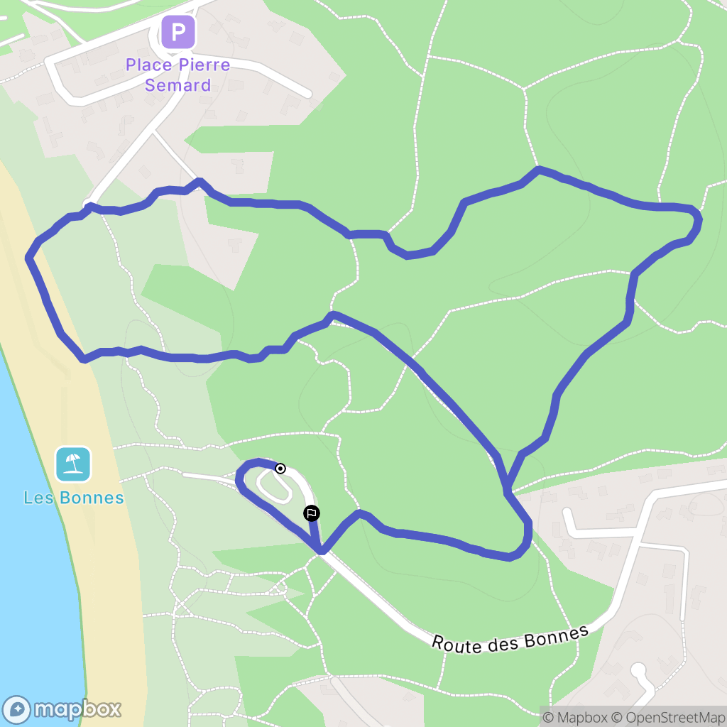 Saint-Georges-d'Oléron : carte du parcours de randonnée - France