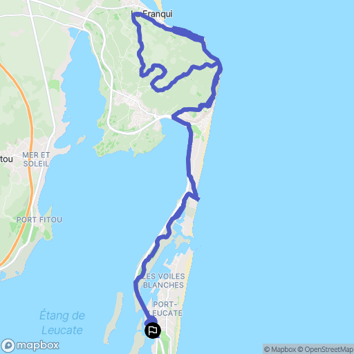 Port Lecat : carte du parcours de randonnée - France
