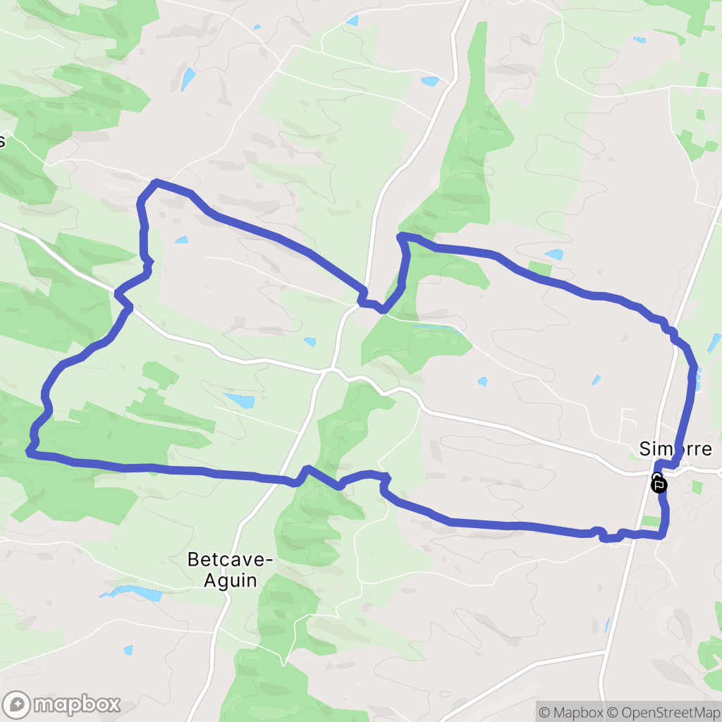 Simorre : carte du parcours de randonnée - France
